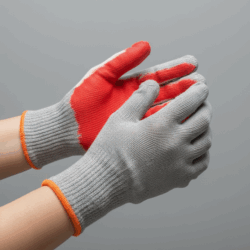 Gants de jardinage en coton avec revêtement en caoutchouc, taille unique - lot de 2
