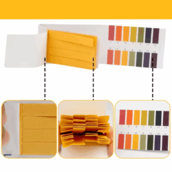 Papier tournesol pour mesurer le pH du sol et de l'eau – Lot de 80